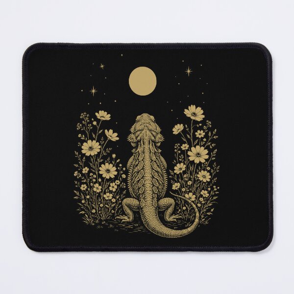 Item preview, Bearded Dragon Moon Night Flower Minimalist Boho Lover designed and sold by DoodleTortle.