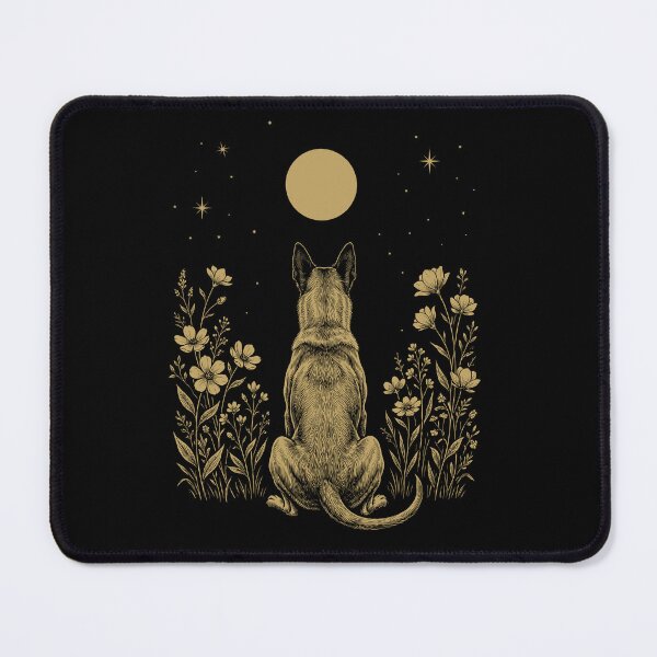 Item preview, Belgian Malinois Moon Night Flower Minimalist Boho Dog Lover designed and sold by DoodleTortle.