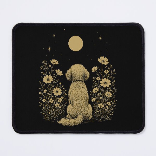 Item preview, Bichon Frise Moon Night Flower Minimalist Boho Dog Lover designed and sold by DoodleTortle.