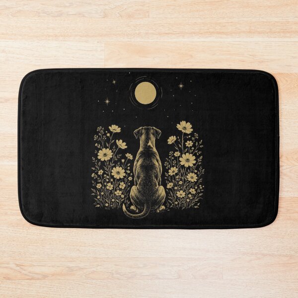 Item preview, Boxer Dog Moon Night Flower Minimalist Boho Dog Lover designed and sold by DoodleTortle.
