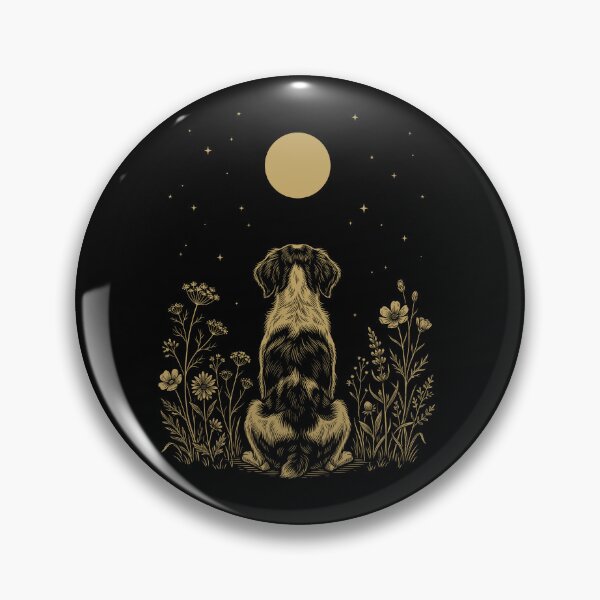 Artikelvorschau, Brittany Moon Night Flower Minimalist Boho Dog Lover entworfen und verkauft von DoodleTortle.