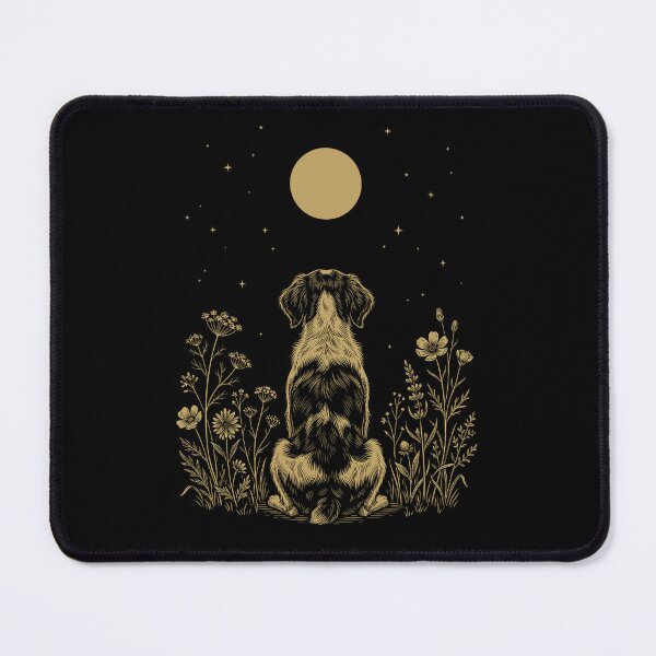 Item preview, Brittany Moon Night Flower Minimalist Boho Dog Lover designed and sold by DoodleTortle.