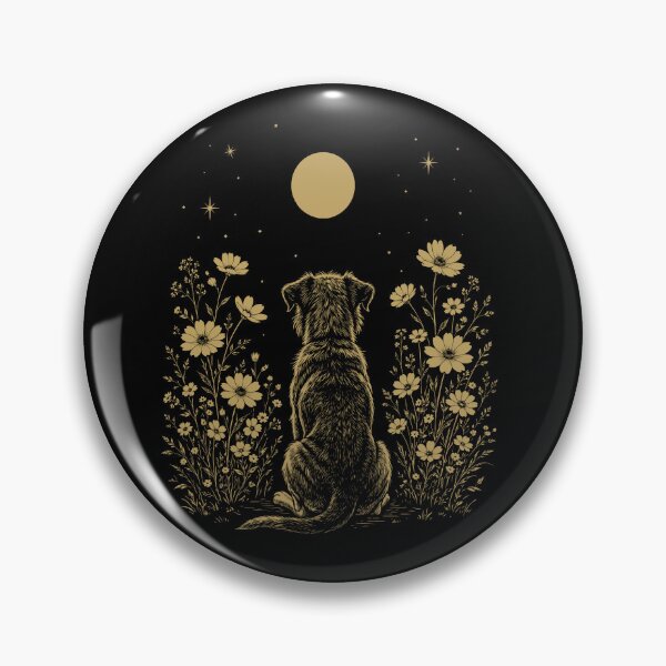 Item preview, Brussels Griffon Moon Night Flower Minimalist Boho Dog Lover designed and sold by DoodleTortle.