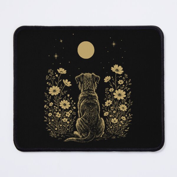 Item preview, Brussels Griffon Moon Night Flower Minimalist Boho Dog Lover designed and sold by DoodleTortle.