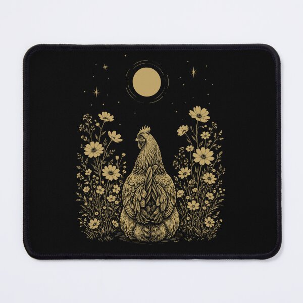 Item preview, Chicken Moon Night Flower Minimalist Boho Lover designed and sold by DoodleTortle.
