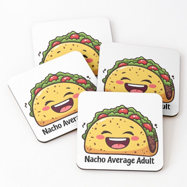 Item preview, Nacho Average Adult Funny Kawaii Taco Food Pun designed and sold by LunaPixelStudio.