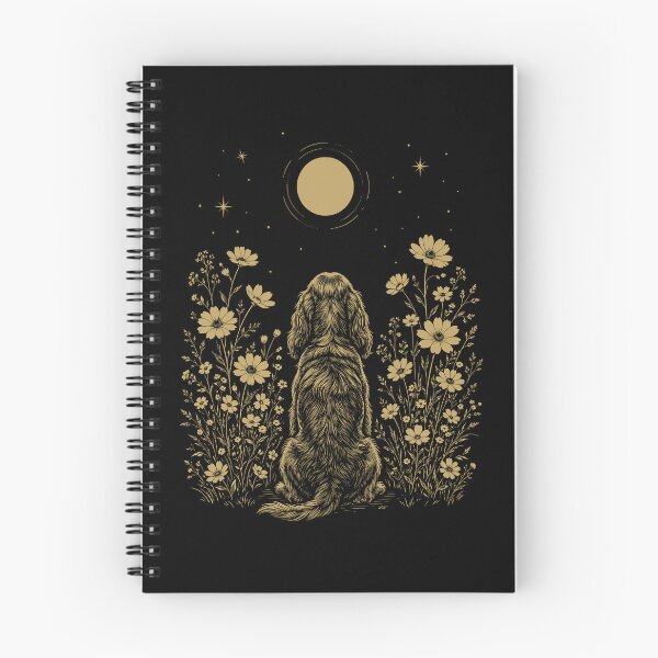 Item preview, Cocker Spaniel Moon Night Flower Minimalist Boho Dog Lover designed and sold by DoodleTortle.