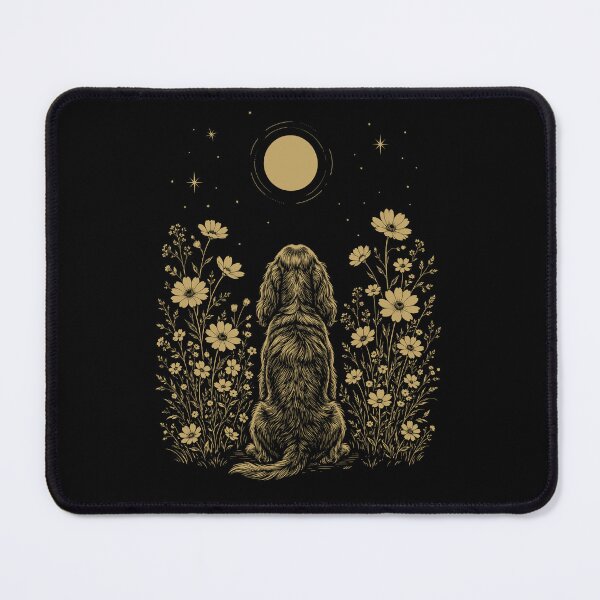 Item preview, Cocker Spaniel Moon Night Flower Minimalist Boho Dog Lover designed and sold by DoodleTortle.