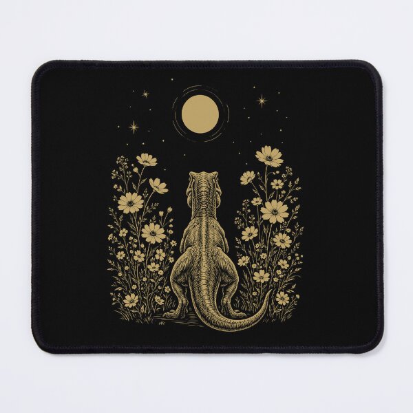 Item preview, Dinosaur Moon Night Flower Minimalist Boho Lover designed and sold by DoodleTortle.