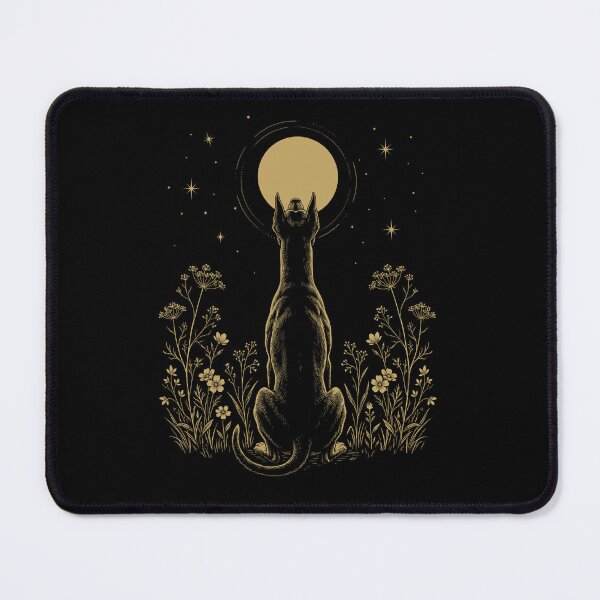Item preview, Doberman Pinscher Moon Night Flower Minimalist Boho Dog Lover designed and sold by DoodleTortle.