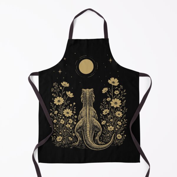 Item preview, Dinosaur Moon Night Flower Minimalist Boho Lover designed and sold by DoodleTortle.