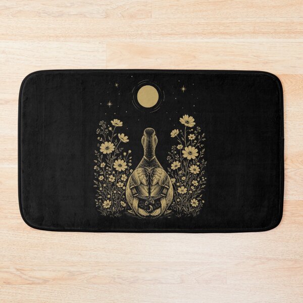 Item preview, Duck Moon Night Flower Minimalist Boho Lover designed and sold by DoodleTortle.