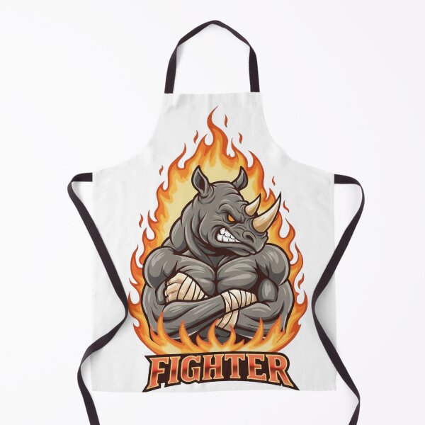 Item preview, Fiery Rhino Fighter Mascot Gaming Design designed and sold by Omar-2D.