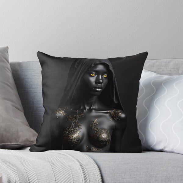 Item preview, Golden Veil – Dark Elegance Portrait with Luminous Eyes designed and sold by Huskyyy Designs.