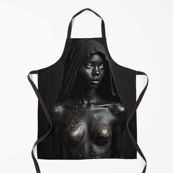 Item preview, Golden Veil – Dark Elegance Portrait with Luminous Eyes designed and sold by Huskyyy Designs.