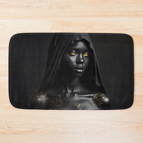 Item preview, Golden Veil – Dark Elegance Portrait with Luminous Eyes designed and sold by Huskyyy Designs.