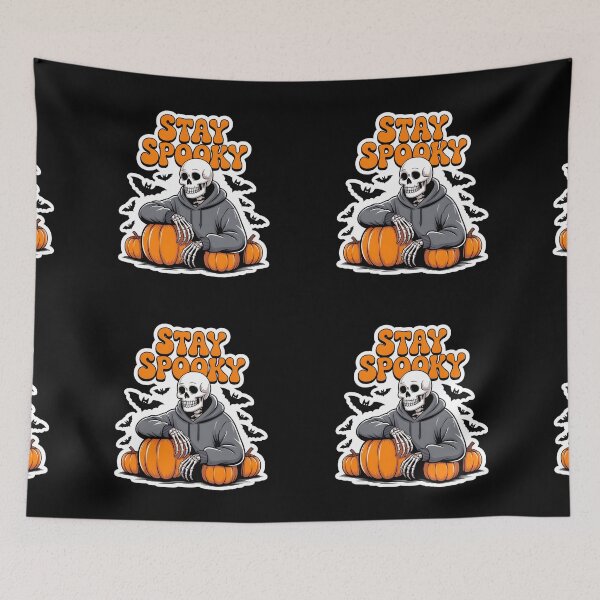 Item preview, Stay Spooky | Cute Halloween Pumpkin & Bat Party designed and sold by Raw Tigers.