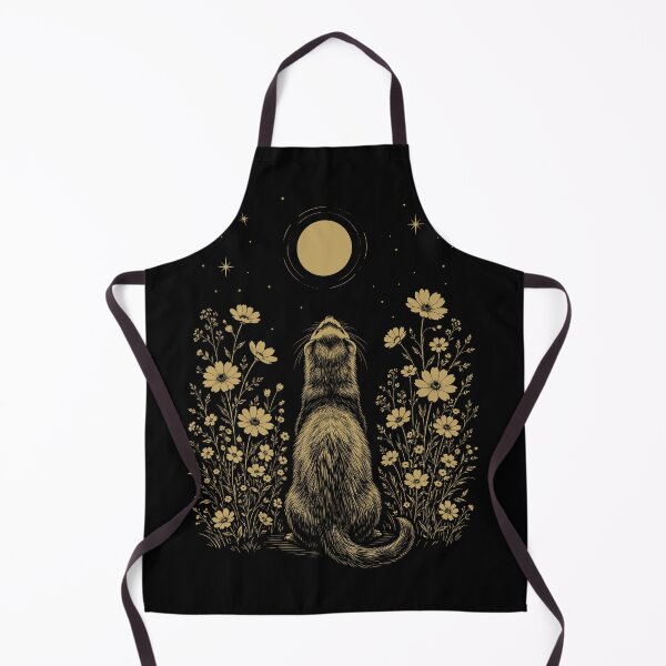 Item preview, Ferret Moon Night Flower Minimalist Boho Lover designed and sold by DoodleTortle.