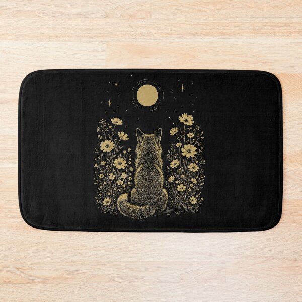 Item preview, Fox Moon Night Flower Minimalist Boho Lover designed and sold by DoodleTortle.