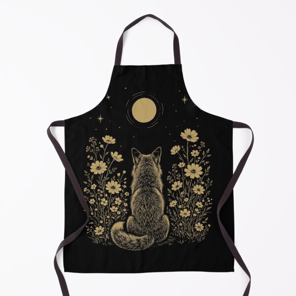 Item preview, Fox Moon Night Flower Minimalist Boho Lover designed and sold by DoodleTortle.