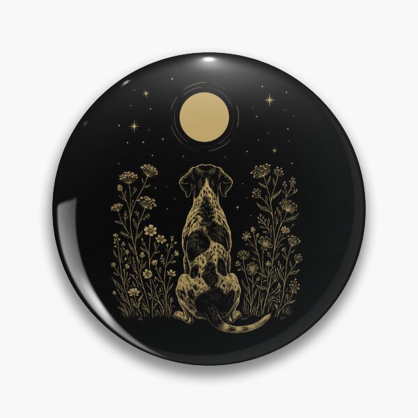 Item preview, German Shorthaired Pointer Moon Night Flower Minimalist Boho Dog Lover designed and sold by DoodleTortle.