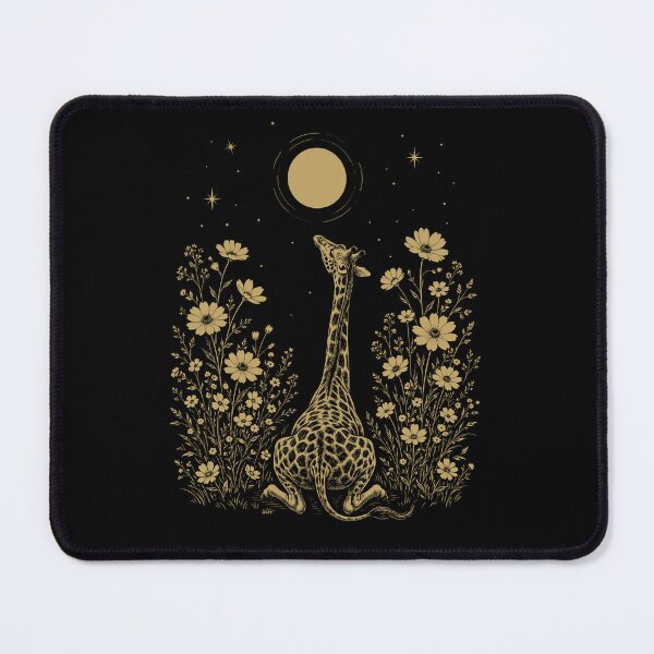 Item preview, Giraffe Moon Night Flower Minimalist Boho Lover designed and sold by DoodleTortle.