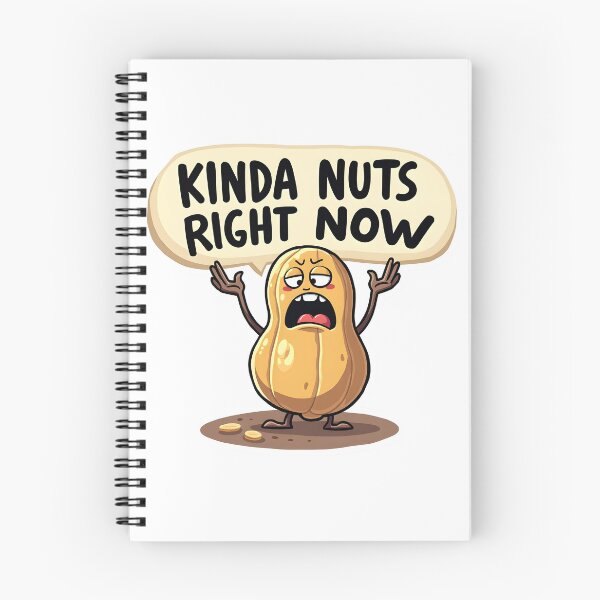 Item preview, Kinda Nuts Right Now Funny Kawaii Peanut Overwhelmed Pun designed and sold by LunaPixelStudio.