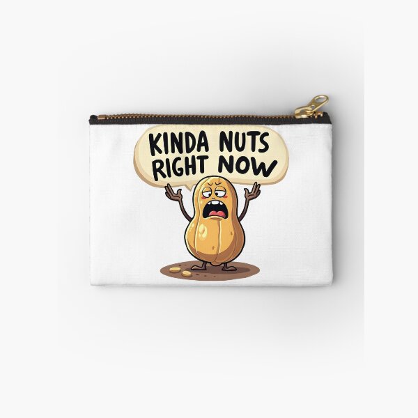 Item preview, Kinda Nuts Right Now Funny Kawaii Peanut Overwhelmed Pun designed and sold by LunaPixelStudio.