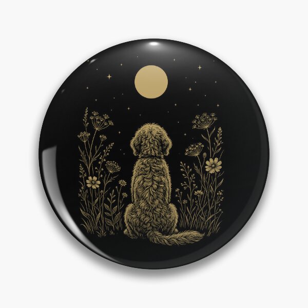 Item preview, Goldendoodle Moon Night Flower Minimalist Boho Dog Lover designed and sold by DoodleTortle.