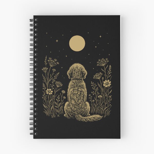 Item preview, Goldendoodle Moon Night Flower Minimalist Boho Dog Lover designed and sold by DoodleTortle.