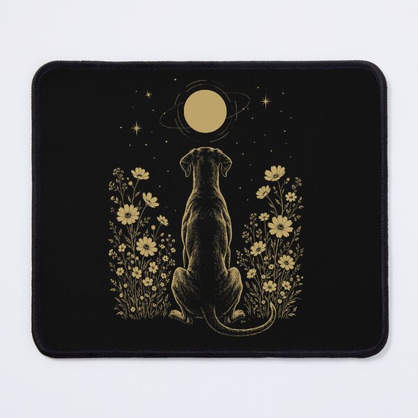 Item preview, Great Dane Moon Night Flower Minimalist Boho Dog Lover designed and sold by DoodleTortle.