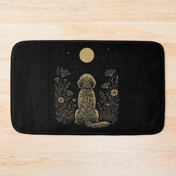 Item preview, Goldendoodle Moon Night Flower Minimalist Boho Dog Lover designed and sold by DoodleTortle.