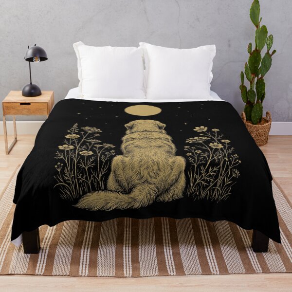 Item preview, Gran Pirineo Luna Noche Flor Minimalista Boho Amante de los Perros designed and sold by DoodleTortle.
