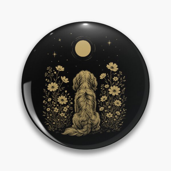 Item preview, Havanese Moon Night Flower Minimalist Boho Dog Lover designed and sold by DoodleTortle.