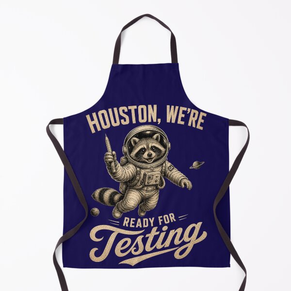 Item preview, Funny Teacher Testing Day Raccoon Houston We’re Ready For Testing Cute Space Animal Classroom Humor Standardized Exam Season designed and sold by Maravillio.