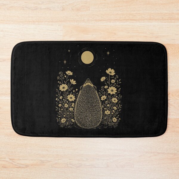 Item preview, Hedgehog Moon Night Flower Minimalist Boho Lover designed and sold by DoodleTortle.