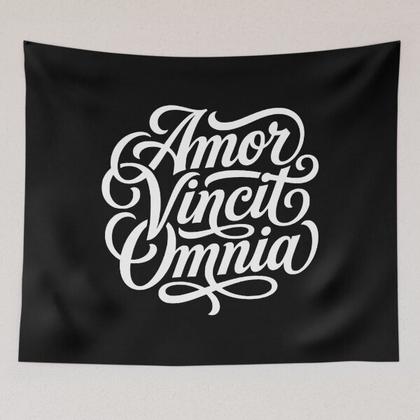 Item preview, Amor Vincit Omnia Latin Phrase Love Conquers All designed and sold by AntiqueImages.