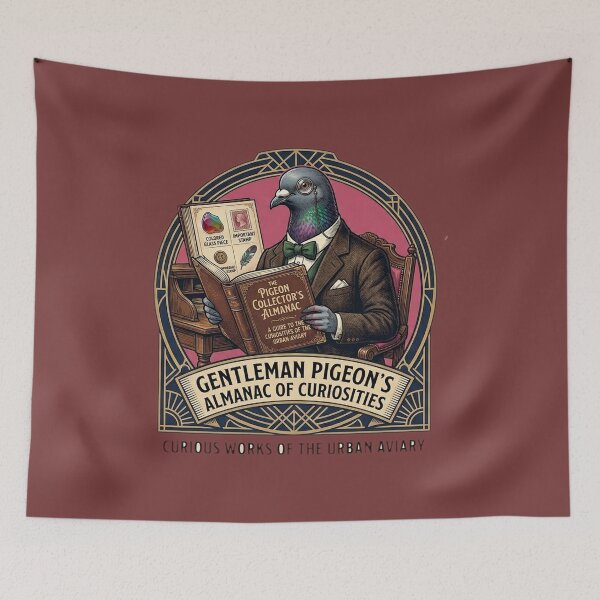 Item preview, Gentleman Pigeon's Almanac of Curiosities - Dark Academia Vintage Art designed and sold by MCUL.