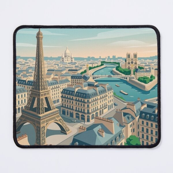 Item preview, Parisian Elegance: Panoramic Vector Skyline designed and sold by HendAhabib.