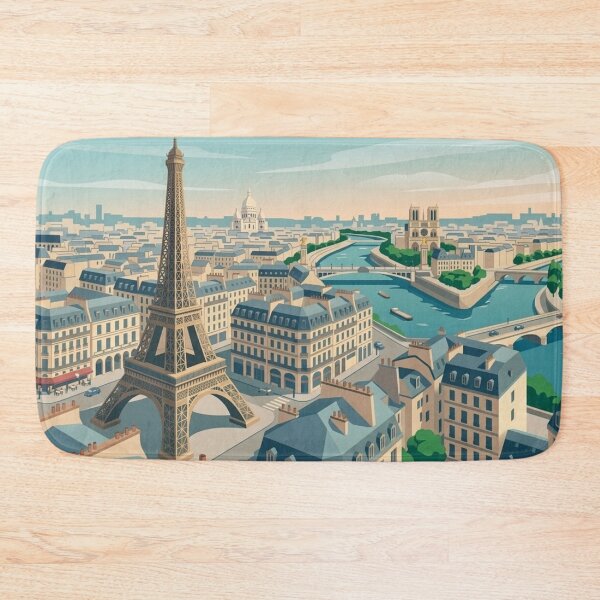 Item preview, Parisian Elegance: Panoramic Vector Skyline designed and sold by HendAhabib.