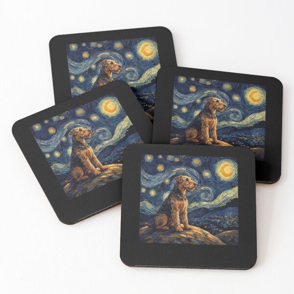 Item preview, Airedale Terrier Starry Night Van Gogh Art Dog Lover designed and sold by TerryConnells.