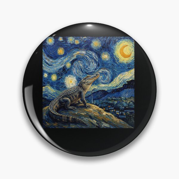 Item preview, Alligator Starry Night Van Gogh Art Lover designed and sold by TerryConnells.