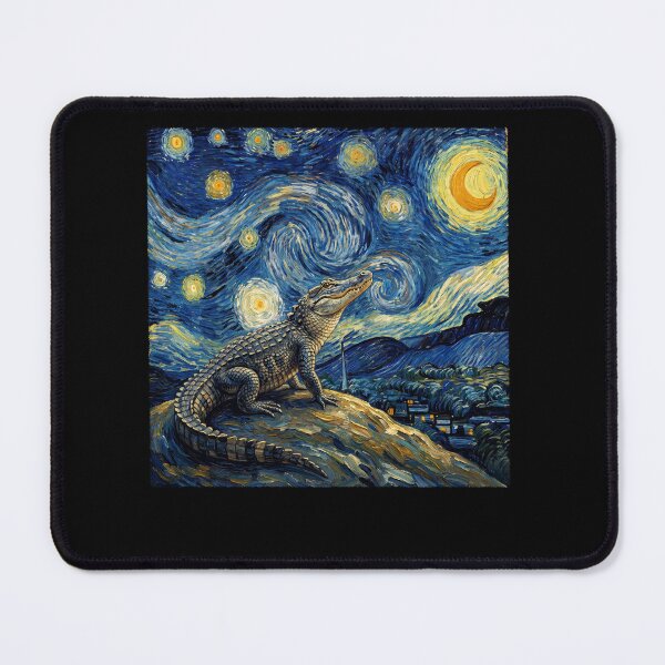 Item preview, Alligator Starry Night Van Gogh Art Lover designed and sold by TerryConnells.