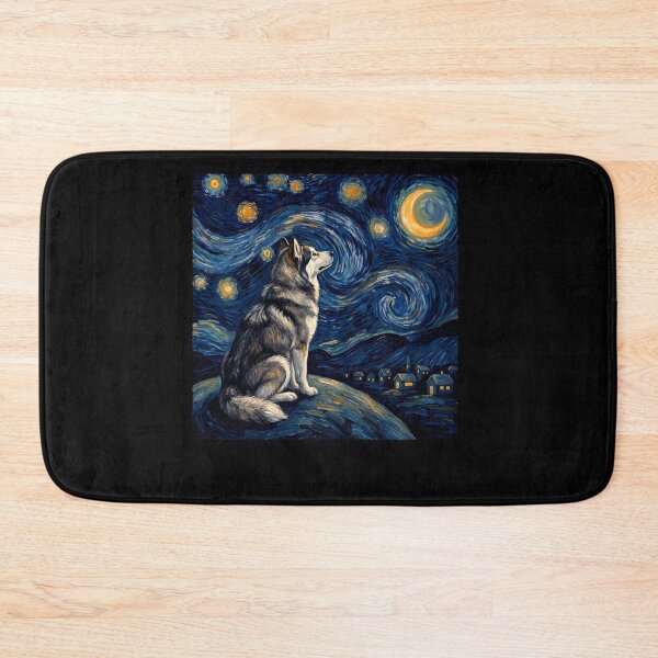 Item preview, Alaskan Malamute Starry Night Van Gogh Art Dog Lover designed and sold by TerryConnells.