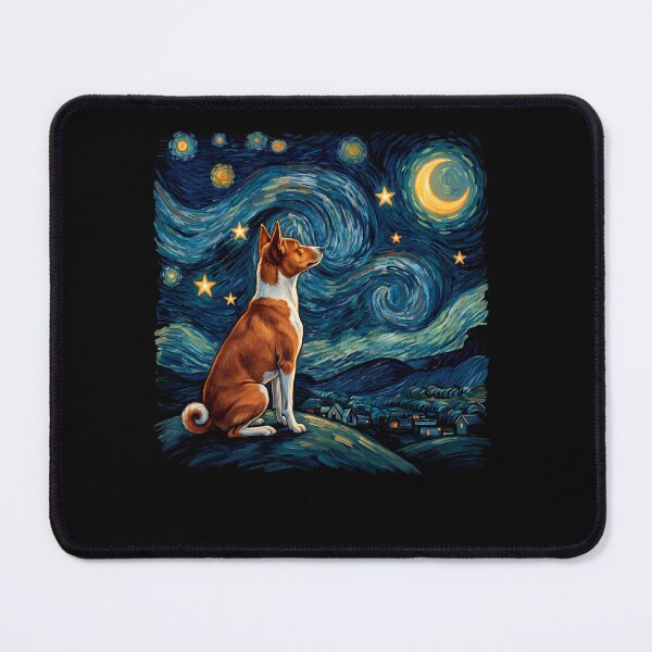 Item preview, Basenji Starry Night Van Gogh Art Dog Lover designed and sold by TerryConnells.