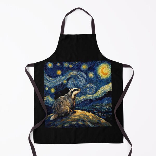 Item preview, Badger Starry Night Van Gogh Art Lover designed and sold by TerryConnells.