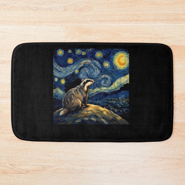 Item preview, Badger Starry Night Van Gogh Art Lover designed and sold by TerryConnells.