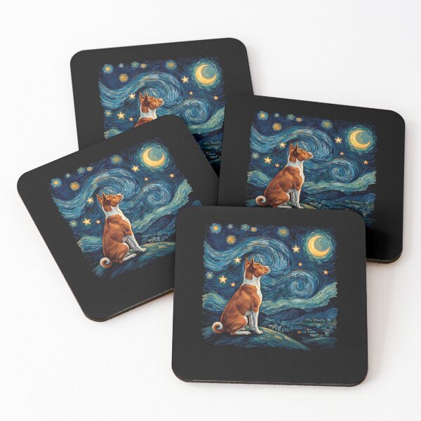 Item preview, Basenji Starry Night Van Gogh Art Dog Lover designed and sold by TerryConnells.