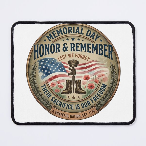 Item preview, Memorial Day Honor and Remember | Vintage Patriotic Military Tribute designed and sold by Wear Sculpt.