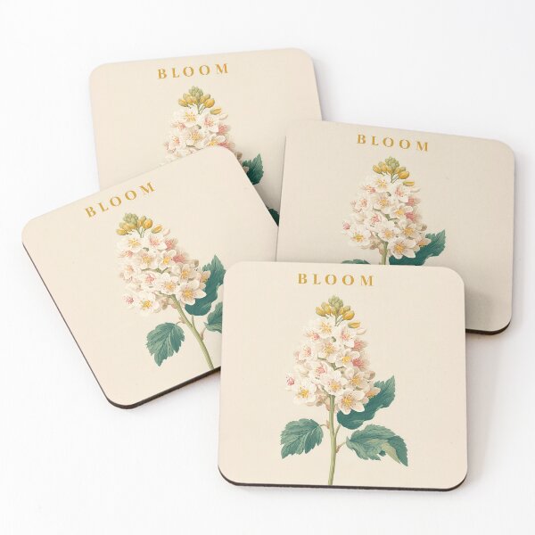 Item preview, Chestnut Blossom Bloom – Elegant Floral Illustration with Botanical Typography designed and sold by BobaBunny76.